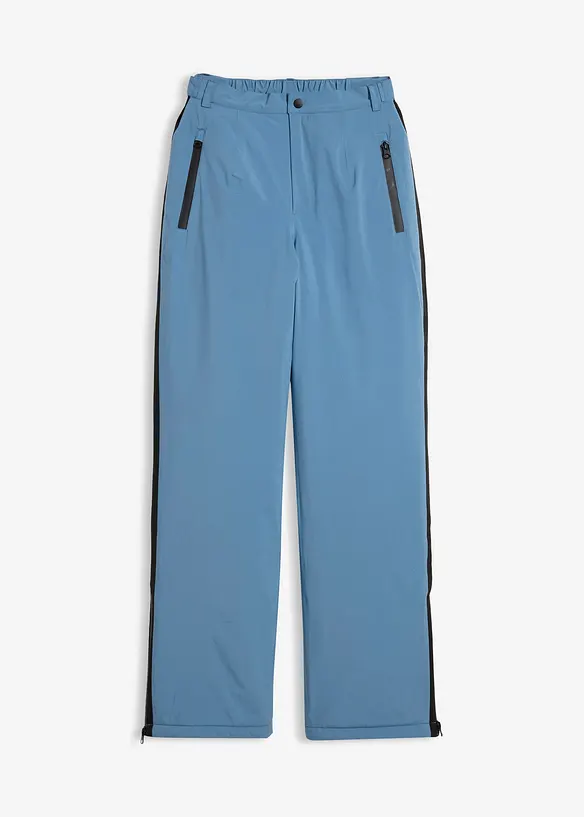 warm wattierte Skihose, mit Schneefang in blau von vorne - bonprix
