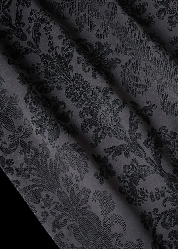 Blickdichter Vorhang aus gewebtem Jacquard, in vielen Größen (1er Pack) in schwarz (Detailaufnahme) - bonprix
