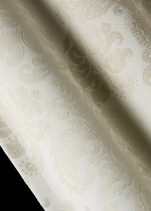 Blickdichter Vorhang aus gewebtem Jacquard, in vielen Größen (1er Pack) in beige (Detailaufnahme) - bonprix
