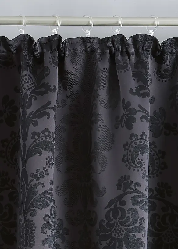 Blickdichter Vorhang aus gewebtem Jacquard, in vielen Größen (1er Pack) in schwarz - bonprix