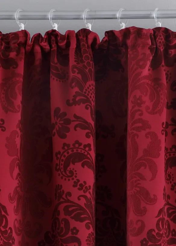 Blickdichter Vorhang aus gewebtem Jacquard, in vielen Größen (1er Pack) in rot - bonprix