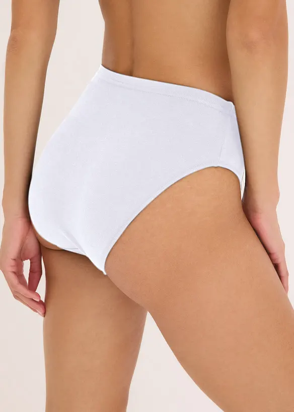 Maxislip mit Bio- Baumwolle (7er Pack) in weiß von hinten - bonprix