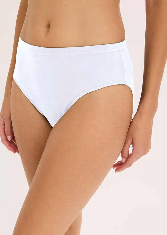 Maxislip mit Bio- Baumwolle (7er Pack) in weiß von vorne - bonprix