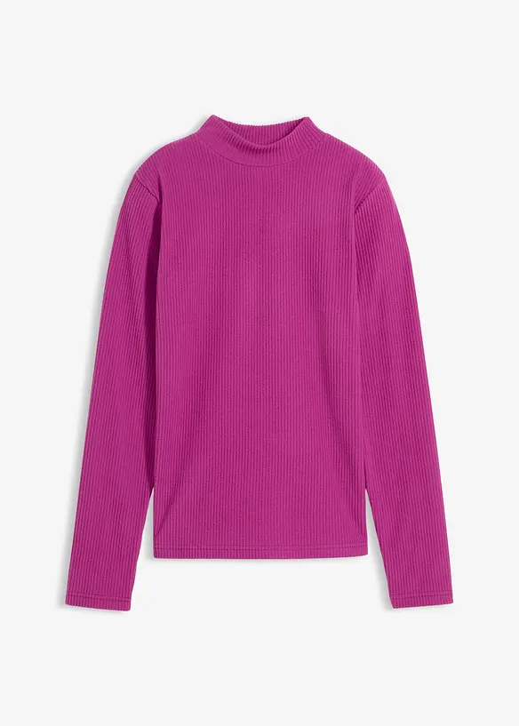 Thermoshirt mit Stehkragen in lila von vorne - bonprix Thermoshirt mit Stehkragen in lila von vorne - bonprix