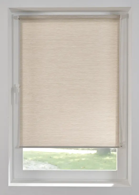 Sichtschutzrollo in Bambus Optik in beige - bonprix