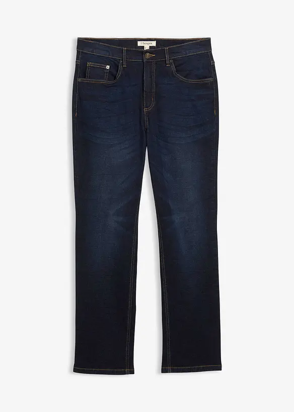 Classic-Fit-Jeans, Straight in blau von vorne - bonprix