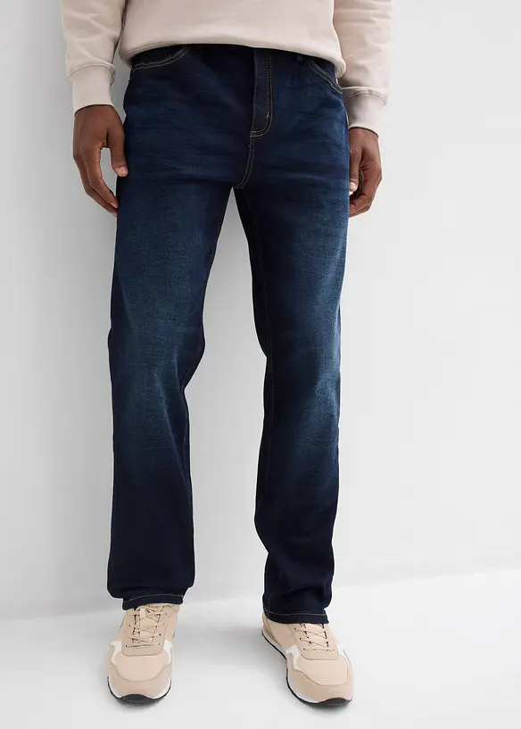 Classic-Fit-Jeans, Straight in blau von vorne - bonprix