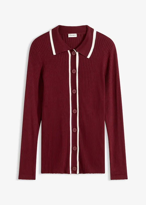 Smart Cardigan in rot von vorne - bonprix