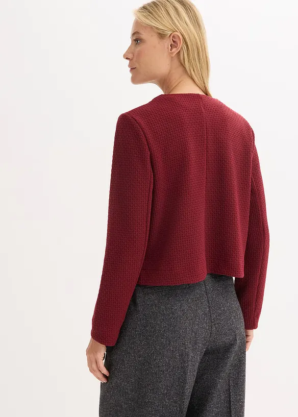 Kurzer Jersey-Blazer in rot von hinten (im Anschnitt) - bonprix Kurzer Jersey-Blazer in rot von hinten (im Anschnitt) - bonprix