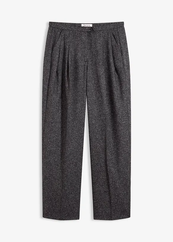 Marlenehose aus softem Viskose-Mix in grau von vorne - bonprix Marlenehose aus softem Viskose-Mix in grau von vorne - bonprix
