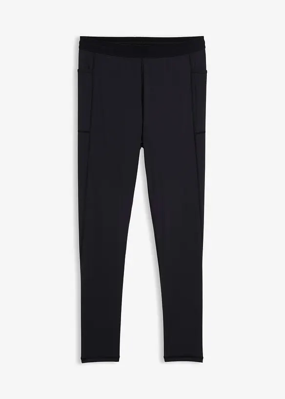 Komfort-Lauftights Herren mit Handytasche in schwarz von vorne - bonprix