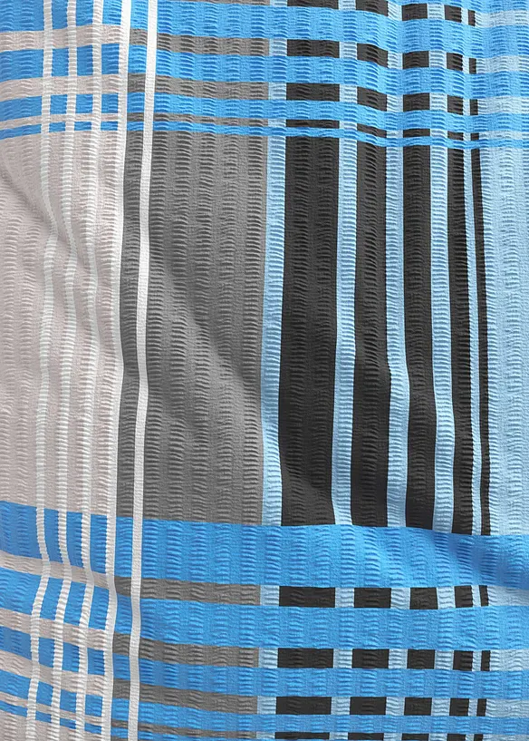 Seersucker-Bettwäsche in blau (Detailaufnahme) - bonprix