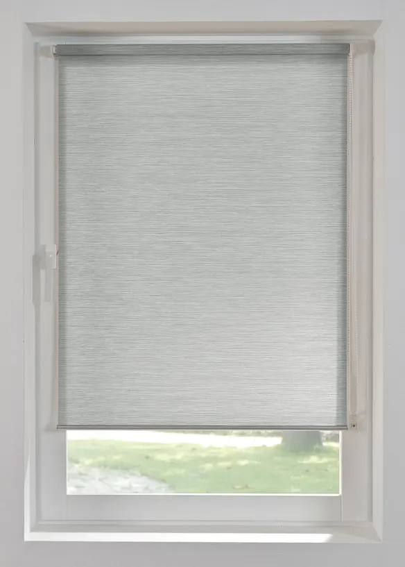 Sichtschutzrollo in Bambus Optik in grau - bonprix