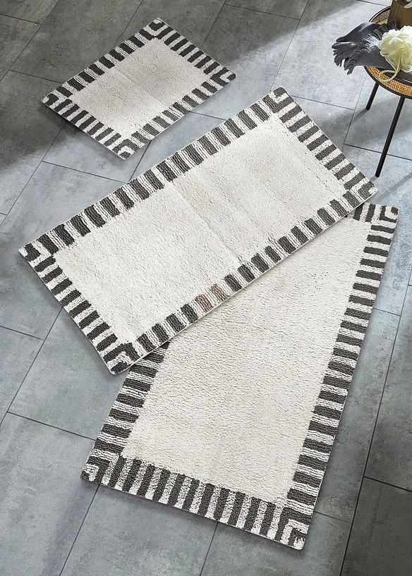 Badematte mit minimalistischem Design in schwarz - bonprix Badematte mit minimalistischem Design in schwarz - bonprix