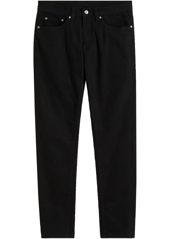 Slim-Fit-Jeans, Straight in schwarz von vorne - bonprix