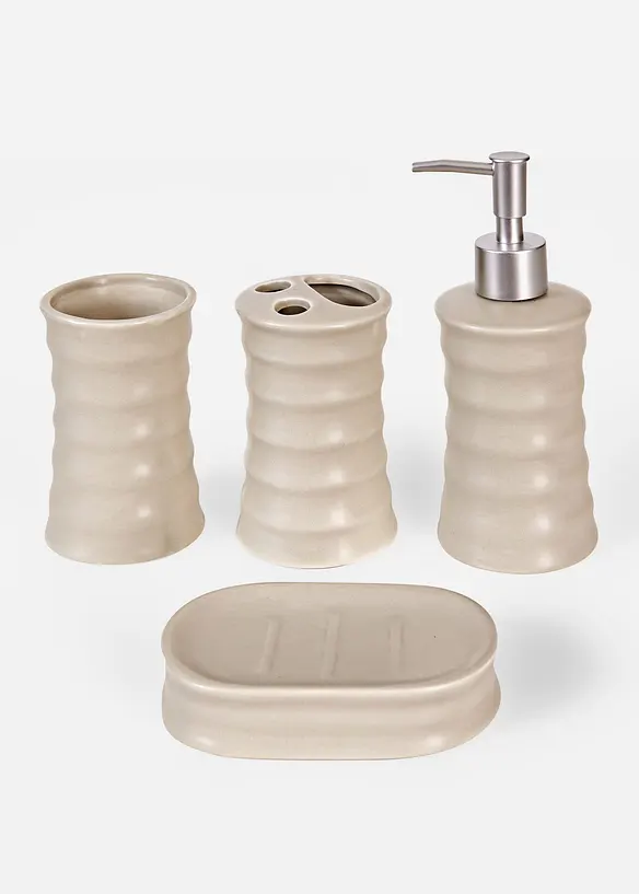 Bad Accessoire (4-tlg. Set) in beige von vorne - bonprix