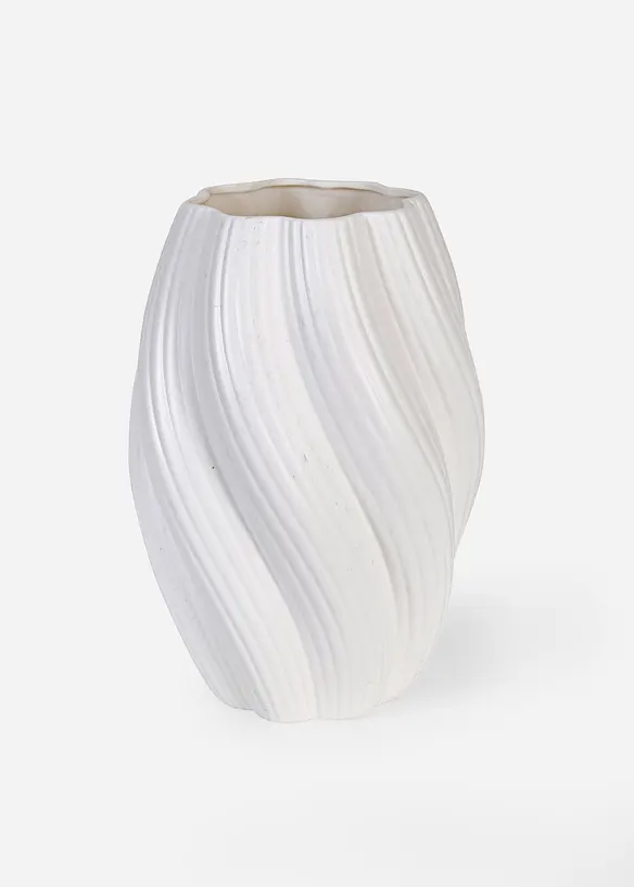 Vase in gedrehter Form in beige von vorne - bonprix