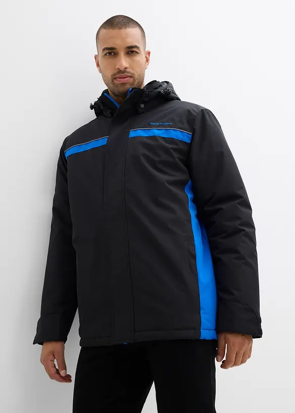 Wasserabweisende Funktions-Jacke in schwarz von vorne (im Anschnitt) - bonprix