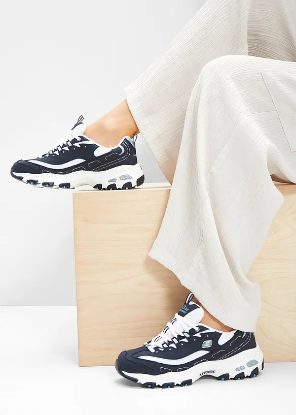 Skechers Chunky Sneaker aus Leder in blau - Skechers