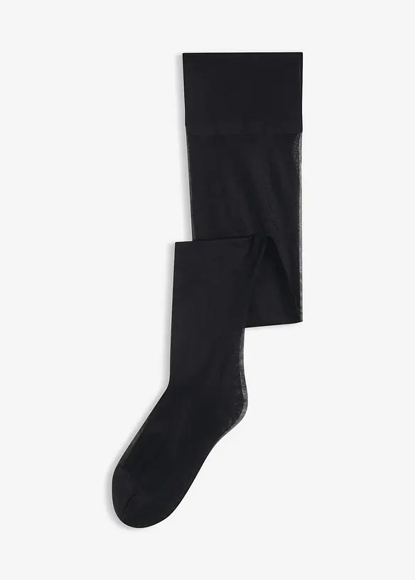 Strapsstrümpfe 20 den Satin Sheer in schwarz von vorne - bonprix