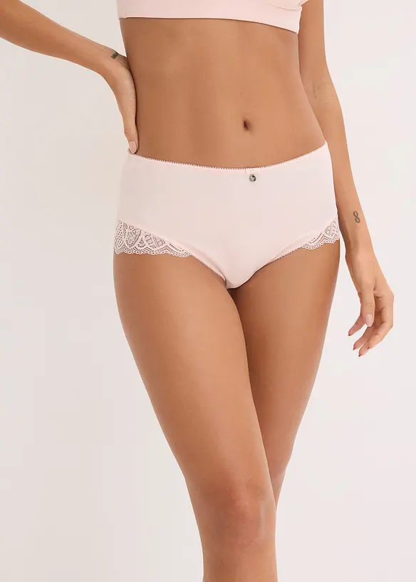 Maxipanty aus weicher Mikrofaser in rosa von vorne - bonprix