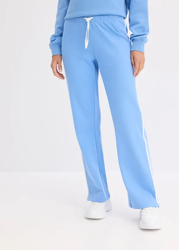 Sweathose aus reiner schwerer Baumwolle (2er-Pack ) in blau von vorne - bonprix