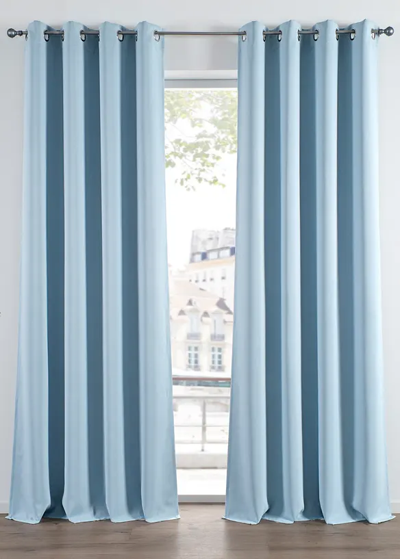Abdunkelnder Vorhang, auch in extra lang (1er Pack) in blau - bonprix