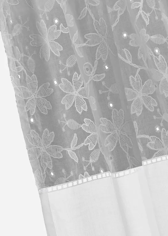 Blickdichter Vorhang aus Bio-Baumwolle (1er Pack) in grau (Detailaufnahme) - bonprix