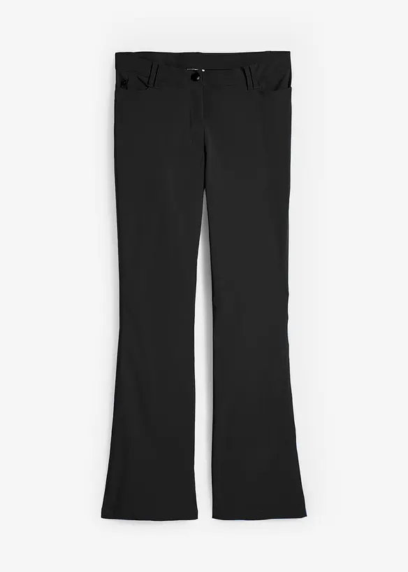 Hose aus elastischem Viskose-Mix in schwarz von vorne - bonprix