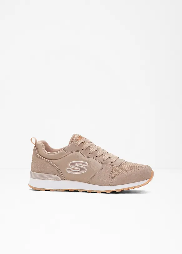 Skechers Sneaker mit Memory Foam in beige von vorne - Skechers