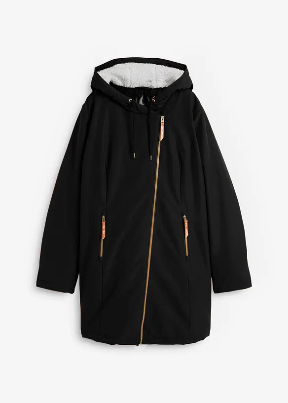 Übergangsjacke in schwarz von vorne - bonprix