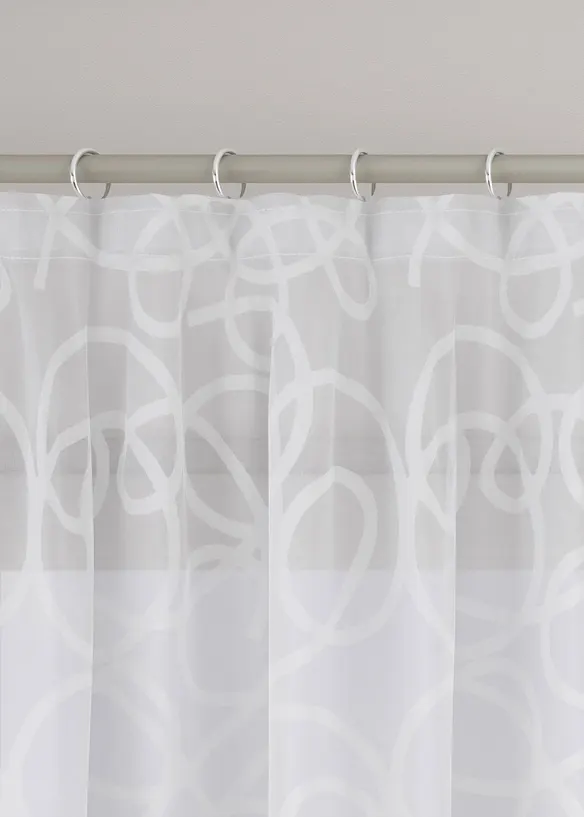 Gardine mit Druck mit recyceltem Polyester (1er Pack) in weiß - bonprix