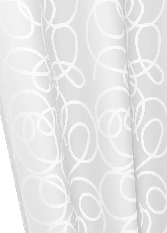 Transparentes Raffrollo mit Druck mit recyceltem Polyester in weiß (Detailaufnahme) - bonprix
