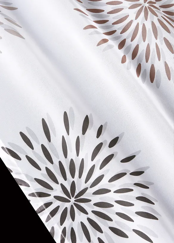 Transparente Gardine aus feinem Voile, auch in extra lang (1er Pack) in braun (Detailaufnahme) - bonprix