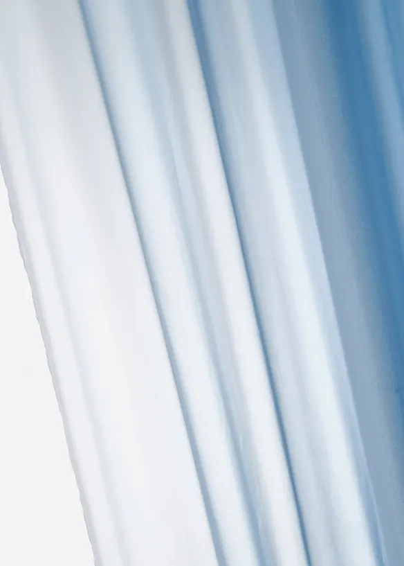 Transparente Gardine aus feinem Voile, auch in extra lang (2er Pack) in blau (Detailaufnahme) - bonprix