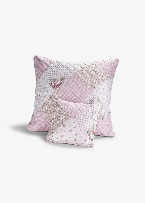 Kissenbezug mit Rosen (2er Pack) in rosa von vorne - bonprix