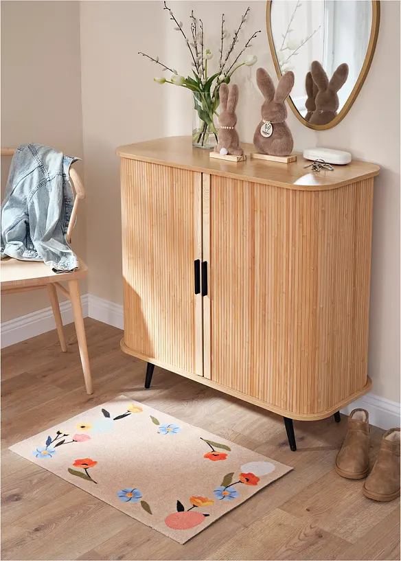 Waschbare Fußmatte mit frühlingshaftem Design in bunt (Ambiente) - bonprix