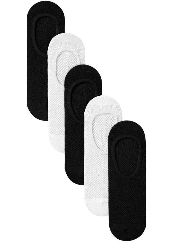 Füßlinge mit kühlendem Material (5er Pack) in weiß von vorne - bonprix
