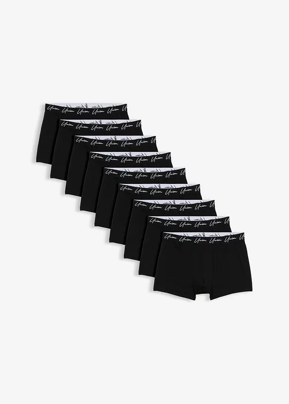 Boxershorts eng mit weicher Baumwolle(10er Pack) in schwarz - bonprix