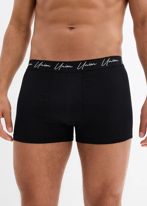 Boxershorts eng mit weicher Baumwolle(10er Pack) in schwarz von vorne - bonprix