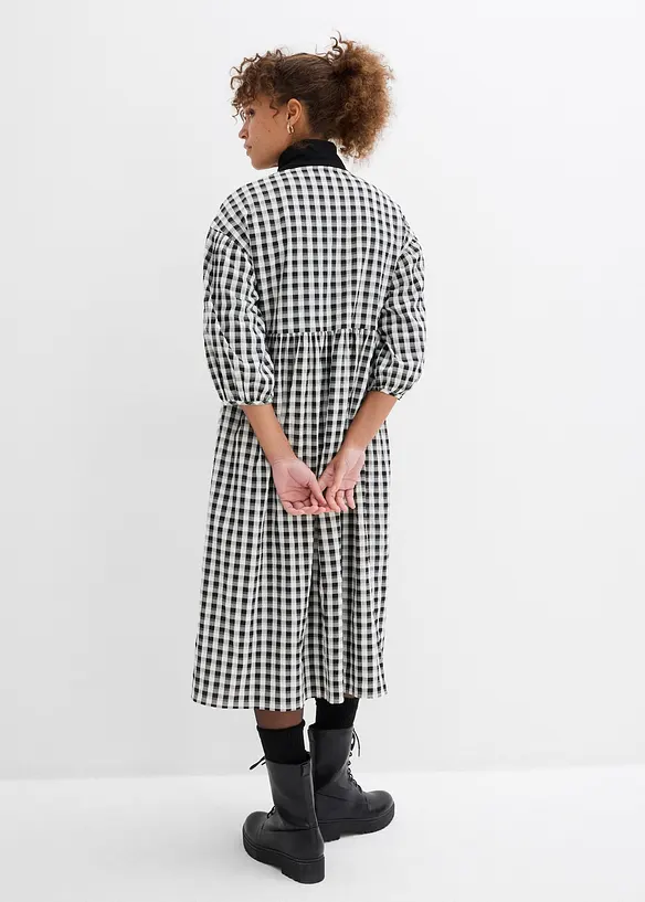 Oversize Midikleid in schwarz von hinten (Totalaufnahme) - bonprix