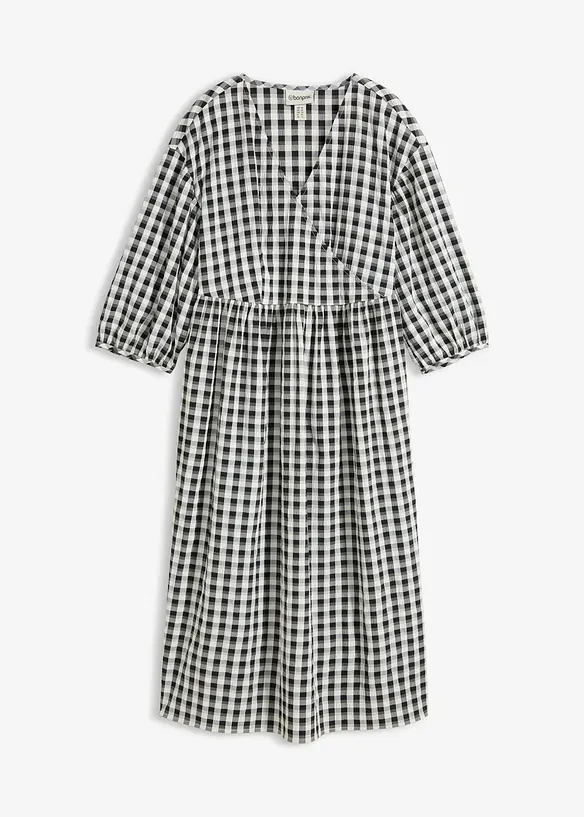 Oversize Midikleid in schwarz von vorne - bonprix