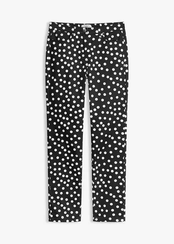 5-Pocket-Stretch-Hose in schwarz von vorne - bonprix