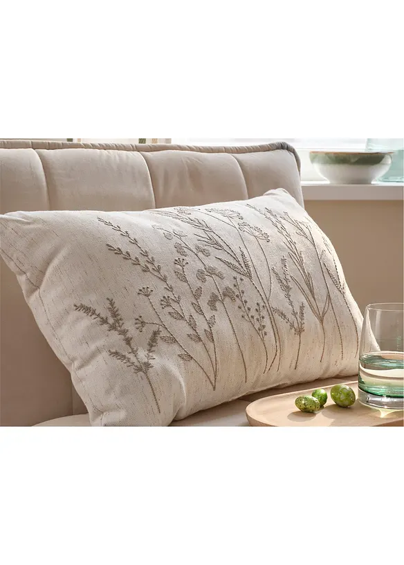 Kissen mit Stickerei in beige (Ambiente) - bonprix
