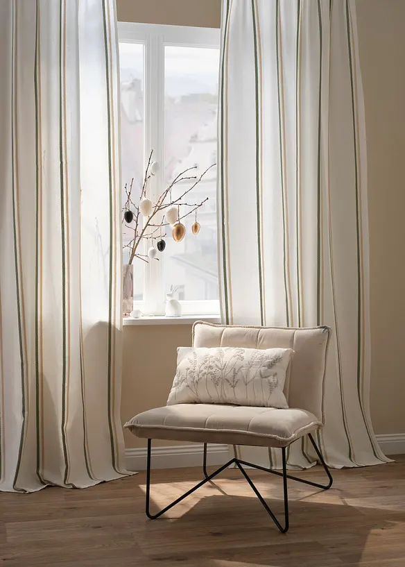 Kissen mit Stickerei in beige (Ambiente) - bonprix