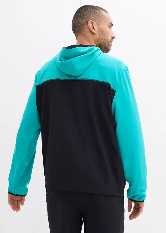 Leichte Sportjacke Herren, schnelltrocknend in schwarz von hinten (im Anschnitt) - bonprix