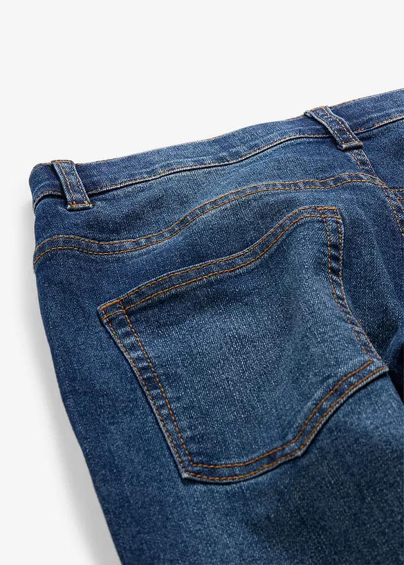 Wide-Leg-Jeans Mid Waist in blau - bonprix