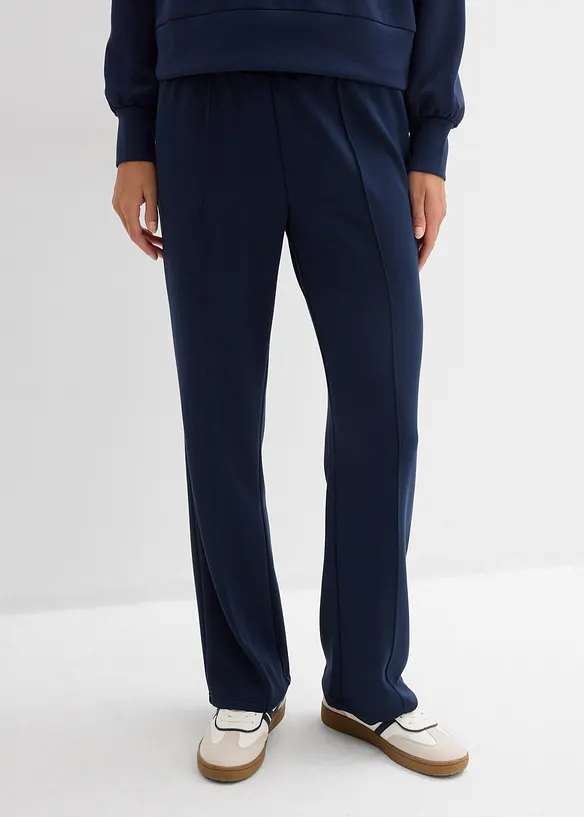 Scuba-Sweathose aus softem Viskose-Mix in blau von vorne - bonprix Scuba-Sweathose aus softem Viskose-Mix in blau von vorne - bonprix