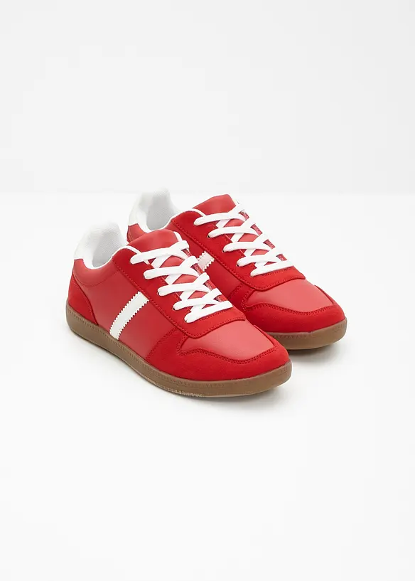 Sneaker im Retrolook in rot - bonprix