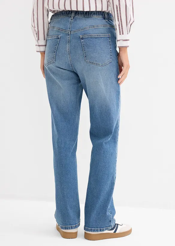 Loose Straight-Jeans High Waist in blau von hinten - bonprix Loose Straight-Jeans High Waist in blau von hinten - bonprix